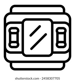 Gaming pad icon outline vector. Videogame controller. Handheld digital technology