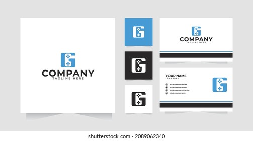 Gaming Pad and Letter G logo design inspiration and business card