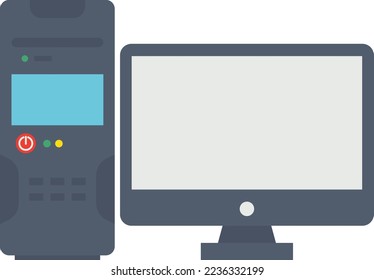 Gaming pc Vector Icon which is suitable for commercial work and easily modify or edit it 
