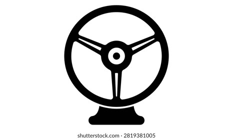 Gaming peripheral symbol for driving simulators and automotive hobbies.