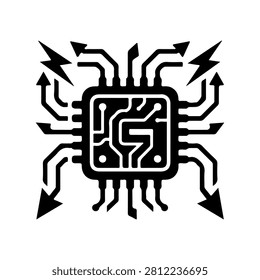 Gaming Processor High Performance Chip Vector Icon