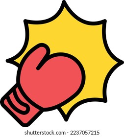 Gaming punch Vector Icon which is suitable for commercial work and easily modify or edit it
