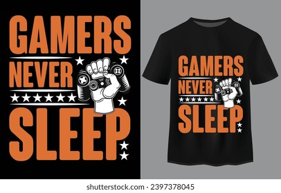 Gaming quote typography t-shirt design 