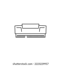 Icono de Gaming RAM en el icono de estilo de línea, aislado en el fondo blanco