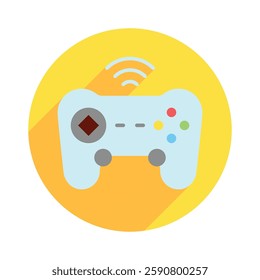 Gaming rounded color, mini illustration icon. use for modern concept, print, UI, UX kit, web and app development. Vector EPS 10, related to entertainment, festival, funfair and hobbies.
