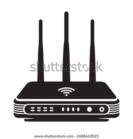 Gaming Router vector,illustration,silhouette art eps