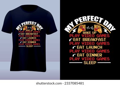 Gaming routine graphic  tshirt design
