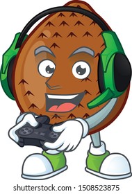 Gaming salak fruit cartoon character with mascot