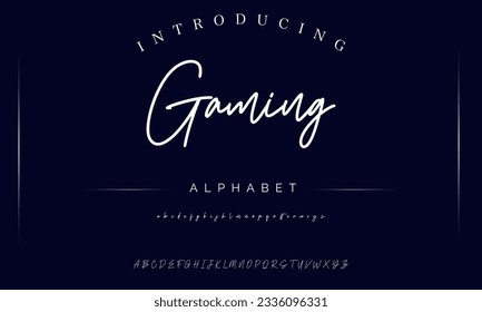 Gaming Signature Font Calligraphy Logotype Script Font Type Font lettering handwritten