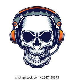 Gaming Skull vector illustration