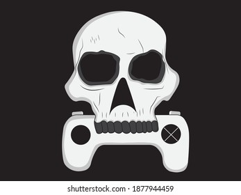 Gaming skull vector merch design