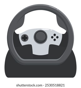Gaming steering wheel with buttons and directional pad, providing an immersive and realistic racing experience for gamers