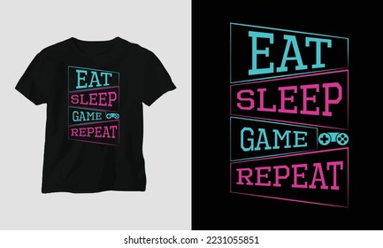 Gaming SVG T-shirt and apparel design. Vector print, typography, poster, emblem, festival, party, Black, gift, card, Craft Design, Hobby