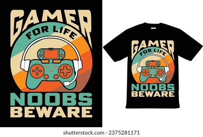 Gaming T shirt Design For Gamer