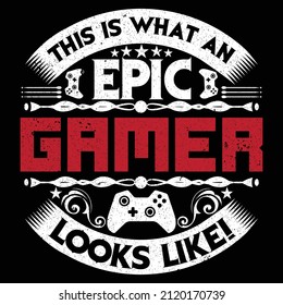 Gaming T shirt Design and gaming Vector Graphics