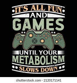 Diseño de camisetas para juegos y gráficos vectores para juegos