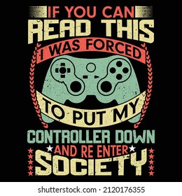 Gaming T shirt Design and gaming vector graphics