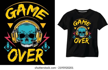 gaming t shirt Design Vector