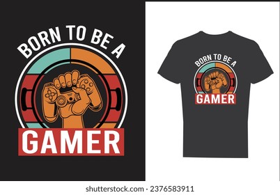 Gaming-T-Shirt-Design und Vektorgrafik