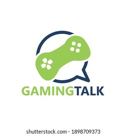 Diseño del logotipo de charla de juegos