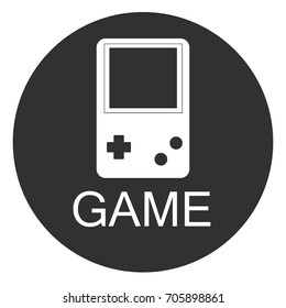 gaming and technology concept - icon game Vector illustration isolated on black background