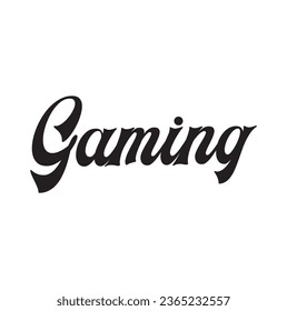 Gaming-Text auf weißem Hintergrund.