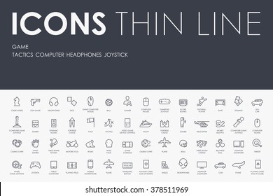 gaming Thin Line Icons