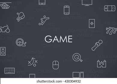 Gaming Thin Line Icons