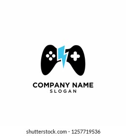 gaming thunder quick logo icon designs vector