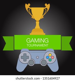 Gaming Tournament flat design vector illustration