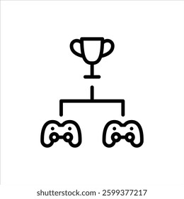 Gaming Tournament outline icon. gaming line illustration.
