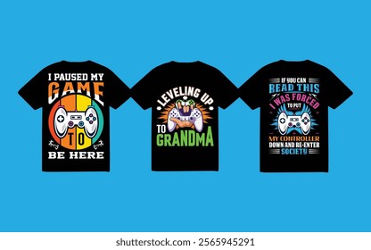 Gaming T-Shirt Design Bundle Gaming T-Shirt 