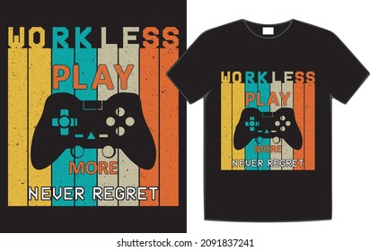 Gaming t-shirt design for game lovers.