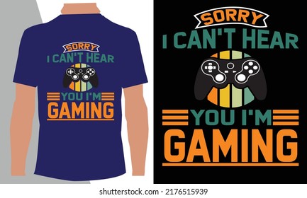 gaming t-shirt design template for game lover. 