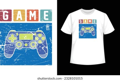 Gaming T-shirt Design Template, a message-based t-shirt design is highlighted