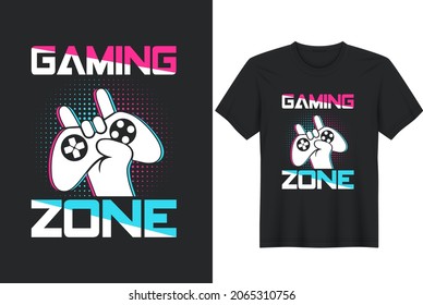 Gaming T-Shirt Design Vector Graphic Gaming and Gamer T-Shirt Design, Posters, Greeting Cards, Textiles, and Sticker Vector Illustration