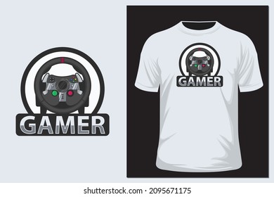 Gaming T-shirt Design Vector Illustration