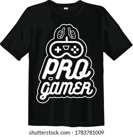 Gaming T-shirt Design Vector Template