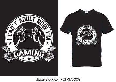 diseño de camisetas de juegos y plantilla vectorial 