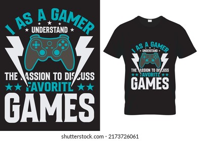 T-Shirt-Design und Vektorvorlage für Spiele 