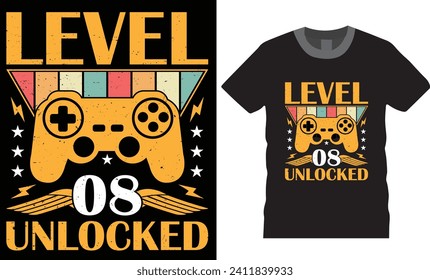 Gaming t-shirt design vector template Gaming Quote typography t-shirt design. Gaming t shirt design ready for print fashion poster vector mug pad.