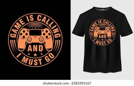 Gaming t-shirt design vector. Video gaming typography t-shirt design vector. Gamer t-shirt design