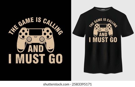 Gaming t-shirt design vector. Video gaming typography t-shirt design vector. Gamer t-shirt design