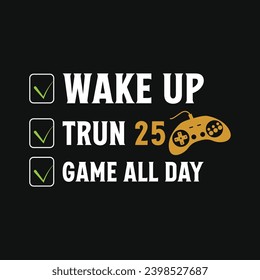 Gaming typography graphics tshirt design