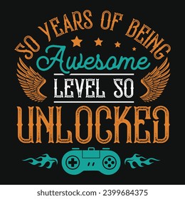 Gaming typography graphics tshirt design
