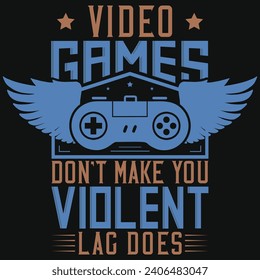 Gaming typography or graphics tshirt design