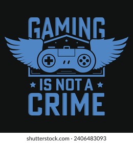 Gaming typography graphics tshirt design