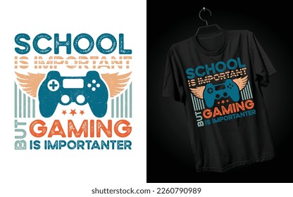 Gaming Typography Sport T-shirt  Design Premium Vector. Typography Vintage Retro style t shirt, sun graphic with quote. Typography print ready T-shirt design Template.