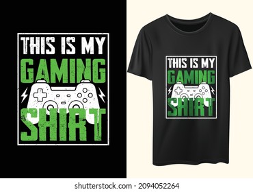 gaming typography T shirt design