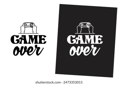 Vector de diseño de camiseta de tipografía de juego